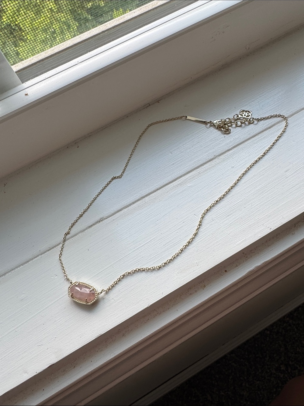 Kendra Scott Elisa Pendant Dusty Rose Gold Chain Necklace